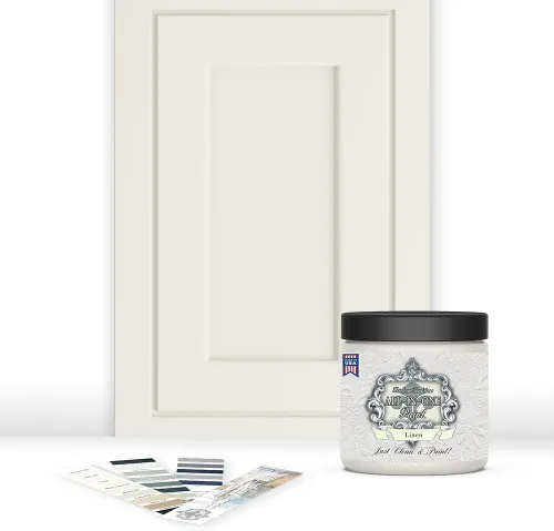 Miniatura 50 de Pintura TODO EN UNO, Abbey (gris cálido), Muestra de 8oz - Pintura duradera para gabinetes y muebles. Imprimación y capa superior incorporadas,