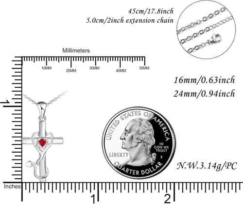 Miniatura 5 de Collar con colgante de estetoscopio con temática de medicina de plata de ley 925 para doctor o enfermera, regalo para graduación, estudiantes