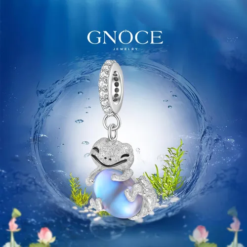 Miniatura 2 de GNOCE Colgante de plata de ley 925 con diseño de lagarto abraza piedra lunar para mujer, regalo de joyería para mujeres, esposa, cadena