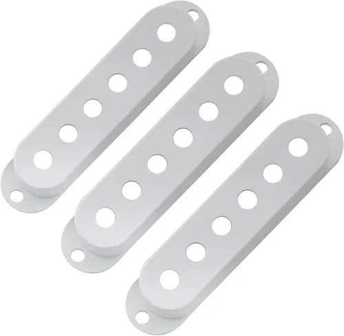 Musiclily Fundas de plástico para pastillas de una bobina para guitarra de Estados Unidos/México, color blanco envejecido (juego de 3)