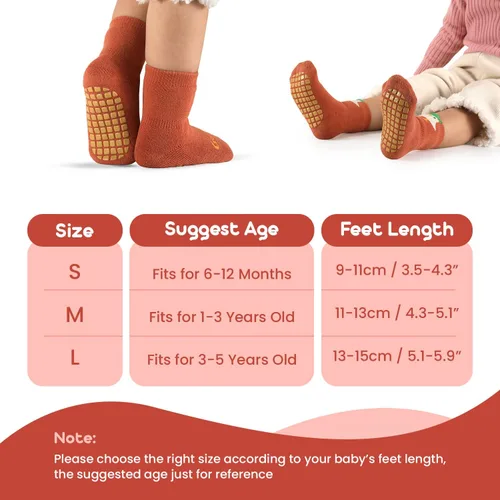 Miniatura 6 de Baby Socks with Grip 6 pairs Non anti Slip Thick Winter Warm cotton Infants