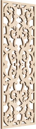 Miniatura 10 de Meadville Paneles decorativos de pared de madera con calado, 9 3/8 pulgadas de ancho x 24 3/8 pulgadas de alto x 1/4 de alto, aliso