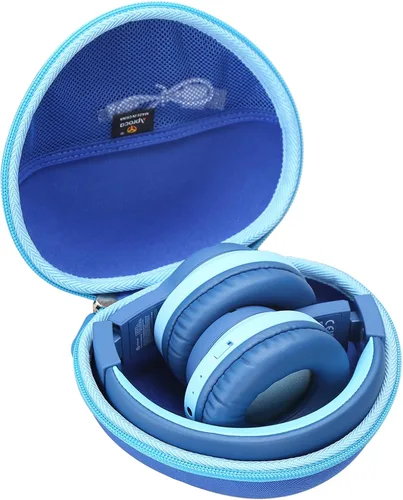 Aproca Funda compatible con auriculares Bluetooth iClever BTH12 / HS19 / BTH26 para niños, bolsa de auriculares de almacenamiento portátil para Azul