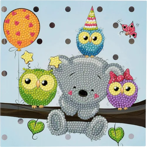 Crystal Art Tarjeta de cumpleaños amigos 7.1 x 7.1 in
