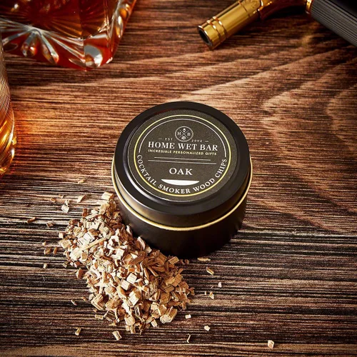 Miniatura 6 de HomeWetBar Juego de virutas de madera para ahumar whisky, roble, cereza y nogal para cóctel y whisky