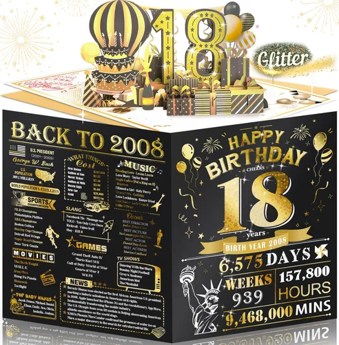 Miniatura 42 de Tarjeta de cumpleaños número 10 para niña, niño, nieto, nieta, hijo, hija, gigante, desplegable, “Happy 10th Year Old”, decoración, regalo de Negro