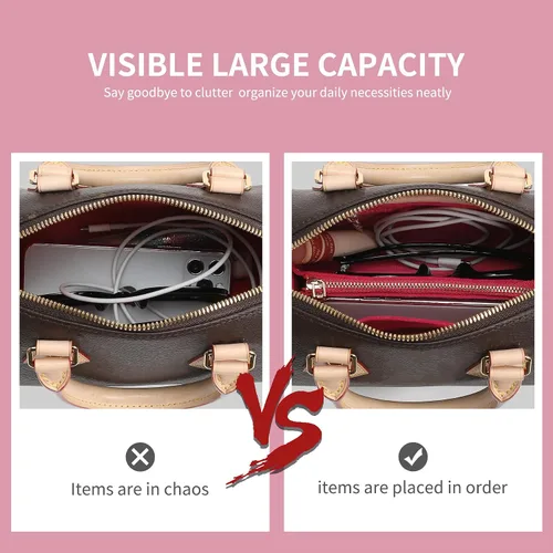 Miniatura 5 de Doxo Organizador de bolso organizador de bolsas para bolso y bolso bolsa en bolsa perfecto para Speedy 20 y más rosa-S