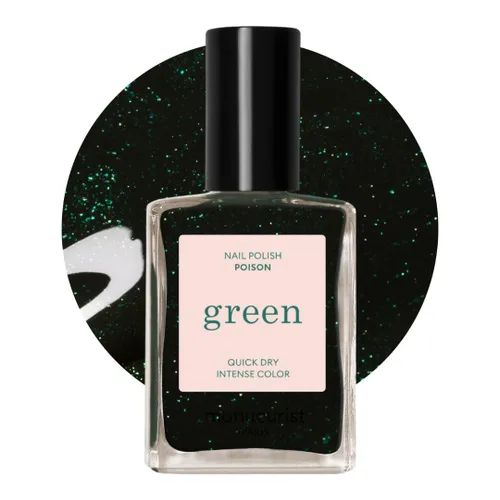 Miniatura 20 de Manucurist Esmalte de uñas verde de secado rápido, cuarzo (marrón brillante), sin 9 unidades, a base de plantas y vegano, no tóxico, clásico