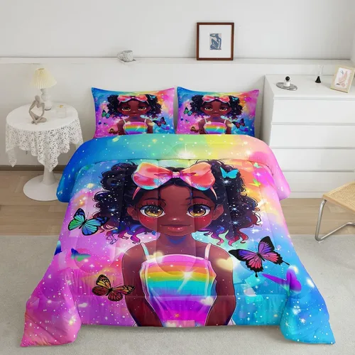 Miniatura 108 de Erosebridal Juego de ropa de cama de princesa de ballet, tamaño Queen, juego de edredón de 3 piezas para niñas bailarinas de ballet, lindo juego
