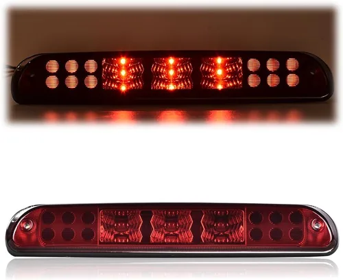Tercera luz de freno trasera LED lámpara de cola de carga compatible con Ford F250 F350 F450 F550 Super Duty 1999-2015 Lente roja Partes inferiores