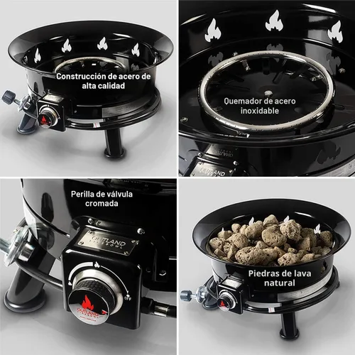 Miniatura 5 de Outland Living Brasero sin humo, chimenea portátil de gas propano para exteriores de 24 pulgadas de diámetro con cubierta resistente a los rayos UV