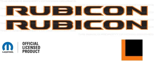 Miniatura 12 de Rubicon Hood - Calcomanía de vinilo para Jeep Rubicon/Gladiator JL/JT (2018-2024) 392 bronce con contorno negro F392BO (juego de 2) FJ5H2