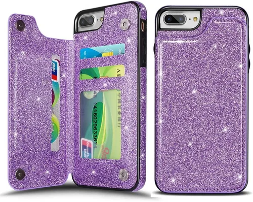 Miniatura 19 de Funda de piel tipo cartera para iPhone con (dos cierres magnéticos), (ranuras para tarjetas) función atril