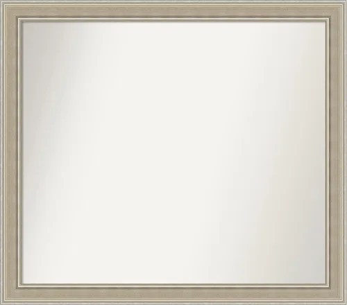 Miniatura 173 de Amanti Art Espejo de baño plateado para sobre fregadero, 23 x 23 pulgadas, espejo cuadrado plateado en ángulo, marco de madera moderno medio, se