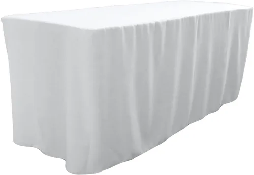 Miniatura 22 de LA Linen Mantel ajustable de popelina de poliéster, 96.2 in de largo x 30.0 in de ancho x 76.2