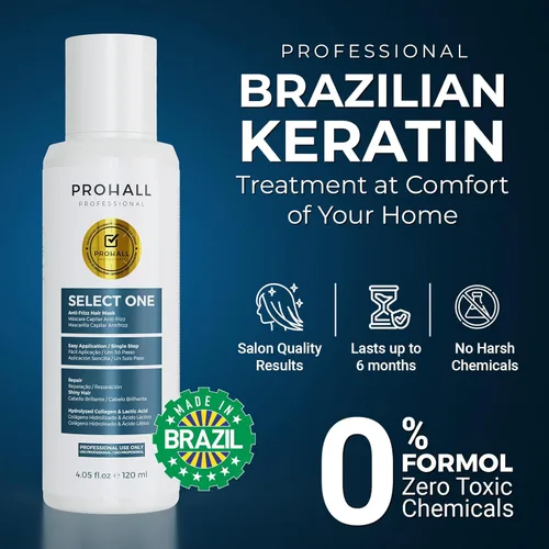 Miniatura 5 de Tratamiento de queratina brasileña Complejo de soplado-PROHALL SELECT ONE 4.05 oz-Tratamiento capilar de queratina sin formaldehído