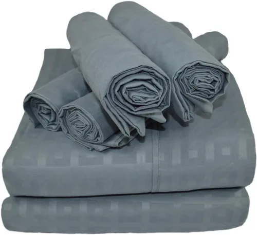 Miniatura 17 de Victoria Valenti - Juego de sábanas en relieve con 4 fundas de almohada, doble cepillado y ultra suave con bolsillos profundos para colchón extra