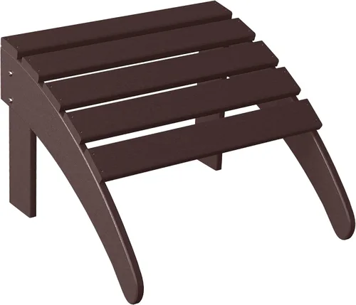 Miniatura 13 de WestinTrends Reposapiés otomano Adirondack para patio al aire libre, taburete de madera de polietileno para todo tipo de clima, ampliamente Azul