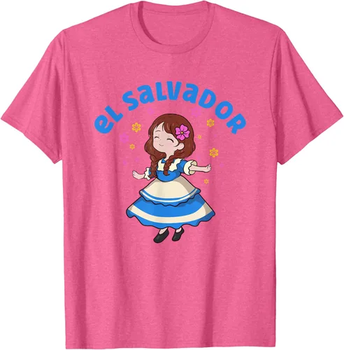 Miniatura 32 de Camiseta de mujer hispana con bandera salvadoreña de El Salvador Orgullosa, Negro