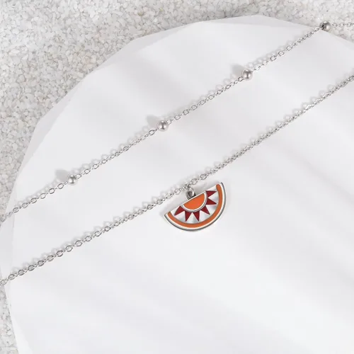 Miniatura 50 de CHIC & ARTSY Tobilleras de plata de ley S925 para mujer, pulsera de tobillo ajustable multicapa para playa, joyería de verano para mujer, de 10 a 11