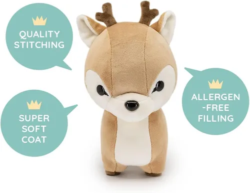 Miniatura 4 de Bellzi Ciervo Lindo Animal de Peluche Juguete de Peluche - Adorable Juguete Suave de Ciervo del Bosque Peluches y Regalos - Regalo Perfecto