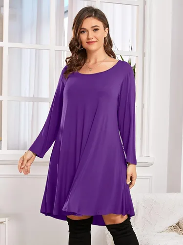 Miniatura 3 de BELAROI Vestido informal acampanado suelto de manga 34 para mujer