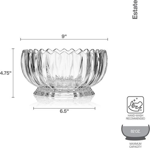 Miniatura 3 de Mikasa Estate - Cuenco con pie de cristal, 22.86 cm (9 Pulgadas)