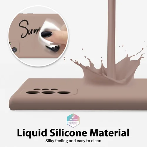 Miniatura 4 de oakxco Funda para teléfono Samsung Galaxy Note 10 Plus con agarre de silicona líquida, bonita funda de gel TPU suave y delgada de goma suave