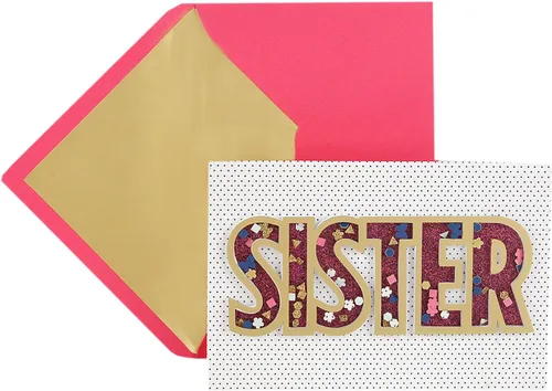 Miniatura 8 de Tarjeta de cumpleaños Hallmark Signature para hermana (Pastel elegante)