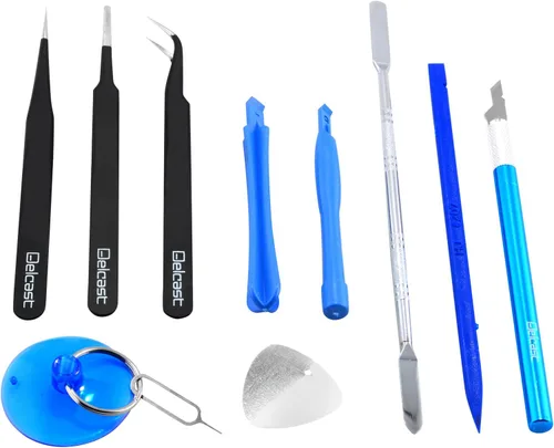 Miniatura 2 de Delcast Kit de herramientas de reparación electrónica de precisión con destornilladores Phillips, ranurados, Torx de seguridad y Pentalobe