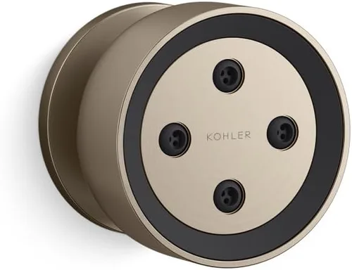 Miniatura 13 de KOHLER 26299-BL - Spray redondo de una sola función, rociador giratorio semiempotrado para pared de ducha, 2.5 GPM, negro mate Mate negro