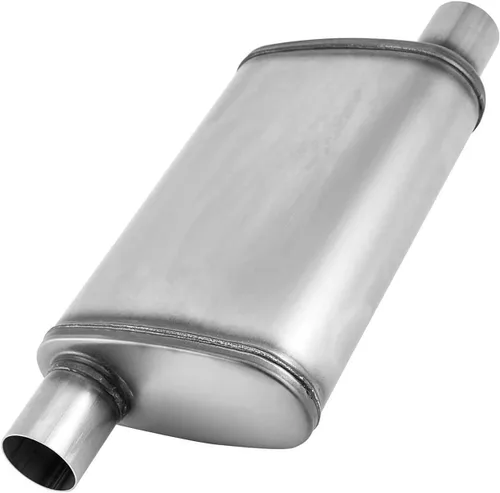 Miniatura 8 de Silenciadores universales de escape de 2.25 pulgadas, silenciador de rendimiento recto de 2.25 pulgadas, resonador de 2.25 pulgadas con acero