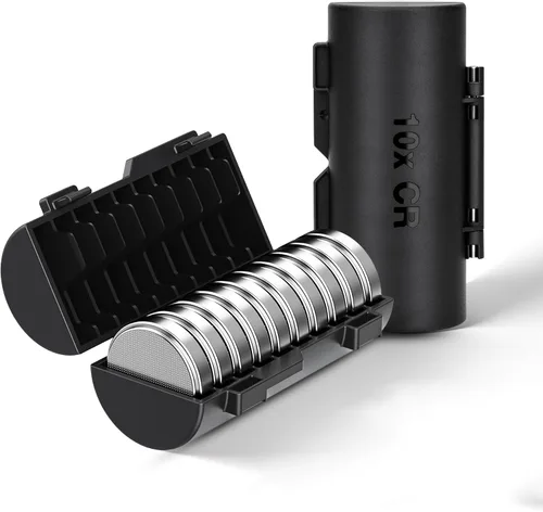 KIWIFOTOS (Paquete de 2) Estuche Organizador de Pilas de Botón CR2032 Sostiene 20 piezas CR2032 CR2025 CR2016 CR2320 CR2325 CR2330 CR2335 CR2354