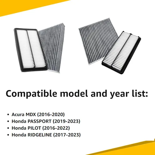 Miniatura 2 de Filtro de aire de motor y cabina para pasaporte (2019-2023), PILOT (2016-2022), RIDGELINE (2017-2023), MDX (2016-2020), repuesto para CA12061