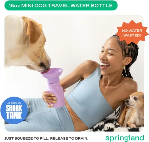 Miniatura 2 de Springer by Springland - Botella de agua para perro, dispensador portátil de botella de agua de viaje para perros, regalo para perros visto
