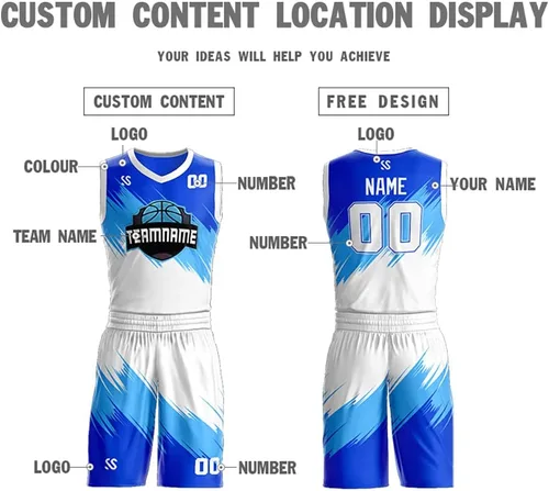 Miniatura 4 de Kit de jersey de baloncesto con degradado personalizado, nombre y número de equipo, uniformes deportivos personalizados para hombresjóvenes