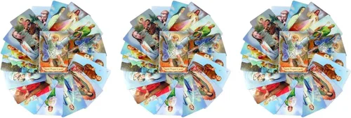 Miniatura 9 de Paquete de 54 Tarjetas Sagradas Variadas con Santos Católicos y Oraciones