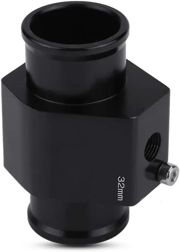 ANGGREK Adaptador de medidor de manguera de tubo de conexión de temperatura del agua del automóvil, medidor de temperatura de agua de aluminio,