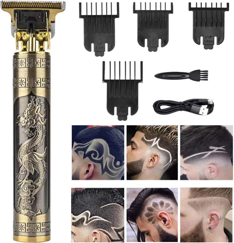 Miniatura 57 de Cortadora de pelo profesional para hombres y mujeres, inalámbrica, recargable, recortadora de pelo, kit de aseo de corte de cuerpo de metal