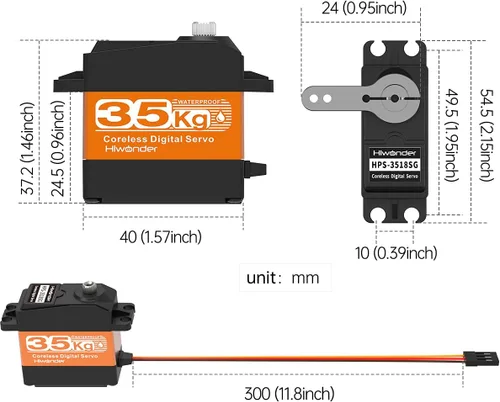 Miniatura 3 de Engranaje de metal del motor servo sin núcleo del alto esfuerzo de torsión de 77.2 lbs Servo Digital y del engranaje del acero inoxidable