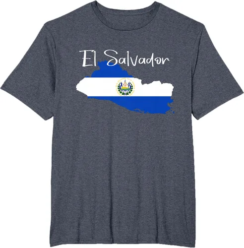 Miniatura 70 de Camiseta con la bandera de El Salvador, mapa de El Salvador, camiseta de Salvador para mujer
