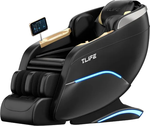 TLIFE Silla de masaje de cuerpo completo, reclinable de gravedad cero de 160° con escaneo corporal, silla de masaje Shiatsu SL-Track de 50 pulgadas,