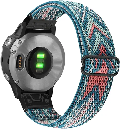 Miniatura 10 de Abanen Correas elásticas de nailon para reloj Garmin Fenix 8 de 1.61 pulgadas, epix Pro de 1.654 pulgadas, Fenix 7S, 6S/5S, ajuste rápido, 20