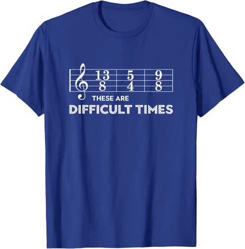 Miniatura 20 de Musician - Camiseta con texto en inglés "These are Difficult Times", talla S