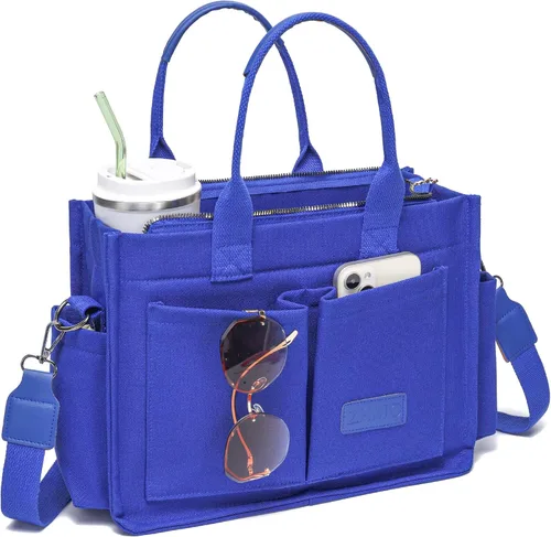Miniatura 9 de Bolso de lona para mujer, bolsos cruzados para mujer, bolsos de trabajo para computadora portátil, bolso grande de mano para enfermera o profesora
