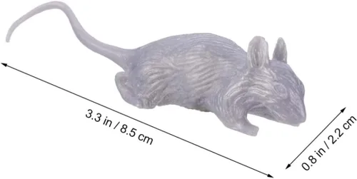 Miniatura 2 de BESPORTBLE 10pcs Halloween Plastic Fake Mouse Prank Realistic Simulation Mice Gray Tricky for Spooky Party Decorations and