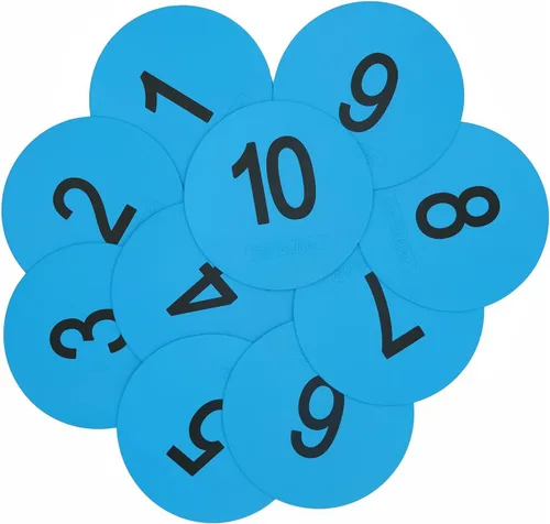 Miniatura 7 de Marcadores de puntos numerados de 6 pulgadas, material TPE antideslizante para el suelo, impermeable, para marcas de campo y cancha, fitness