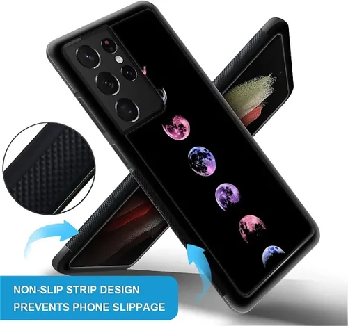 Miniatura 2 de CARLOCA Funda para Samsung Galaxy S22 Ultra, Full Moon Change S22 Ultra para hombres, mujeres, niños y niñas, TPU suave antiarañazos, a prueba