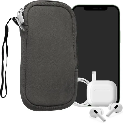 Miniatura 43 de kwmobile Funda universal para teléfono tamaño XS - 3,5/4 pulgadas - Funda de neopreno para teléfono inteligente con cremallera - Funda impermeable