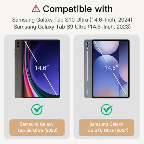 Miniatura 2 de JETech Protector de pantalla de papel para Samsung Galaxy Tab S10 Ultra/Tab S9 Ultra de 14.6 pulgadas, antirreflejo, película de PET mate